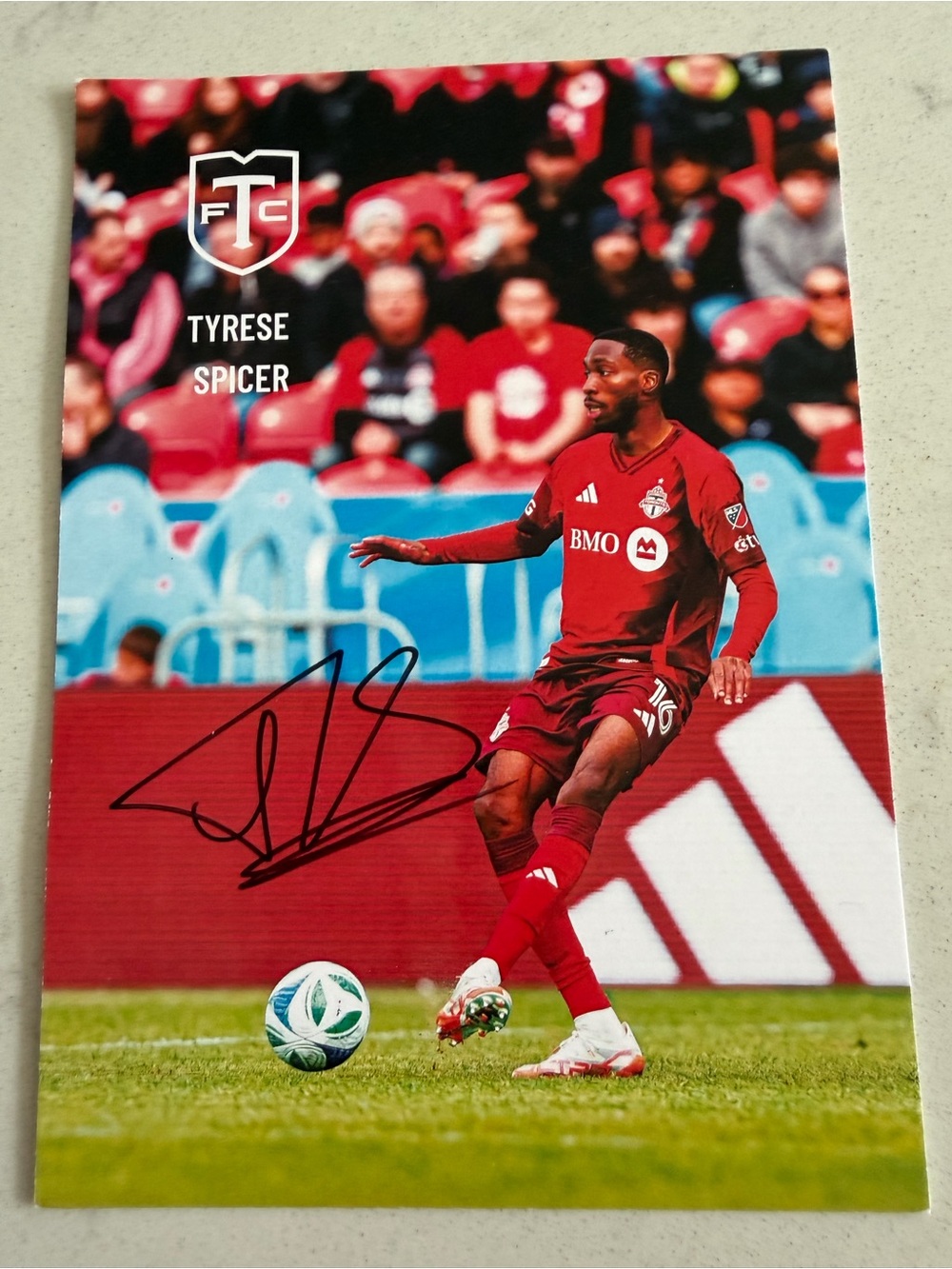 Tyrese Spicer Toronto FC Autographed Card